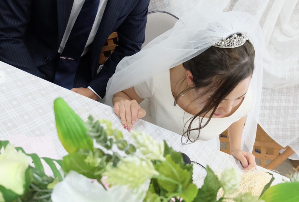 オンライン結婚式花嫁